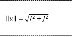 square root of I^2 + J^2