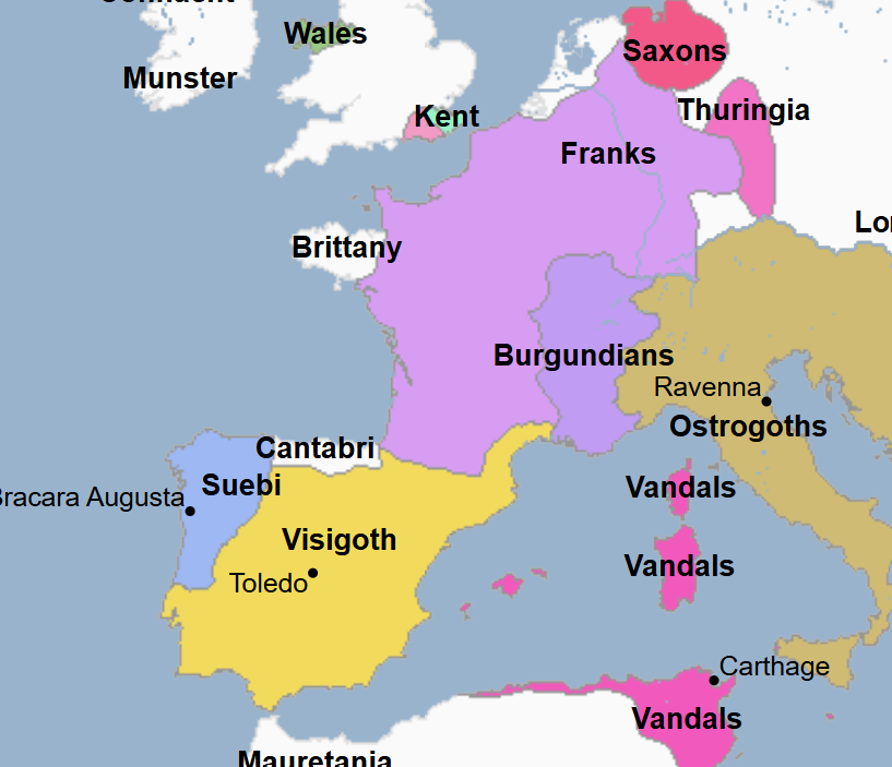 <ul><li><p>9th King of the Visigoths</p></li><li><p>He sponsored the creation of a compilation of Roman law known as the “Breviarium” (“Summary”) which</p><ul><li><p>Reassured nervous Romans that their legal rights were protected</p></li><li><p>Was his attempt to pacify the Roman population during his reign</p></li><li><p>Was inspired by the Theodosian Code </p></li></ul></li><li><p>He was known for his softness towards Nicene Christians</p><ul><li><p>He allowed Nicene bishops to hold councils</p></li></ul></li><li><p>He and his forces were defeated by Clovis and the Franks, who had help from Gundobad and the Burgundians, in the Battle of Vouille in 507</p><ul><li><p>After this battle, he and the Visigoths lost nearly all of their territory in Gaul and were pushed back to Spain while the Franks took Aquitaine</p></li><li><p>He was also killed</p></li><li><p>His only son Amalaric was too young to rule, so Theodoric the Great of the Ostrogoths temporarily served as regent and successor to him </p></li></ul></li></ul><p></p>