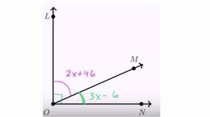 <p>Solve for x and find the value of m⌞L<em>O</em>M</p>
