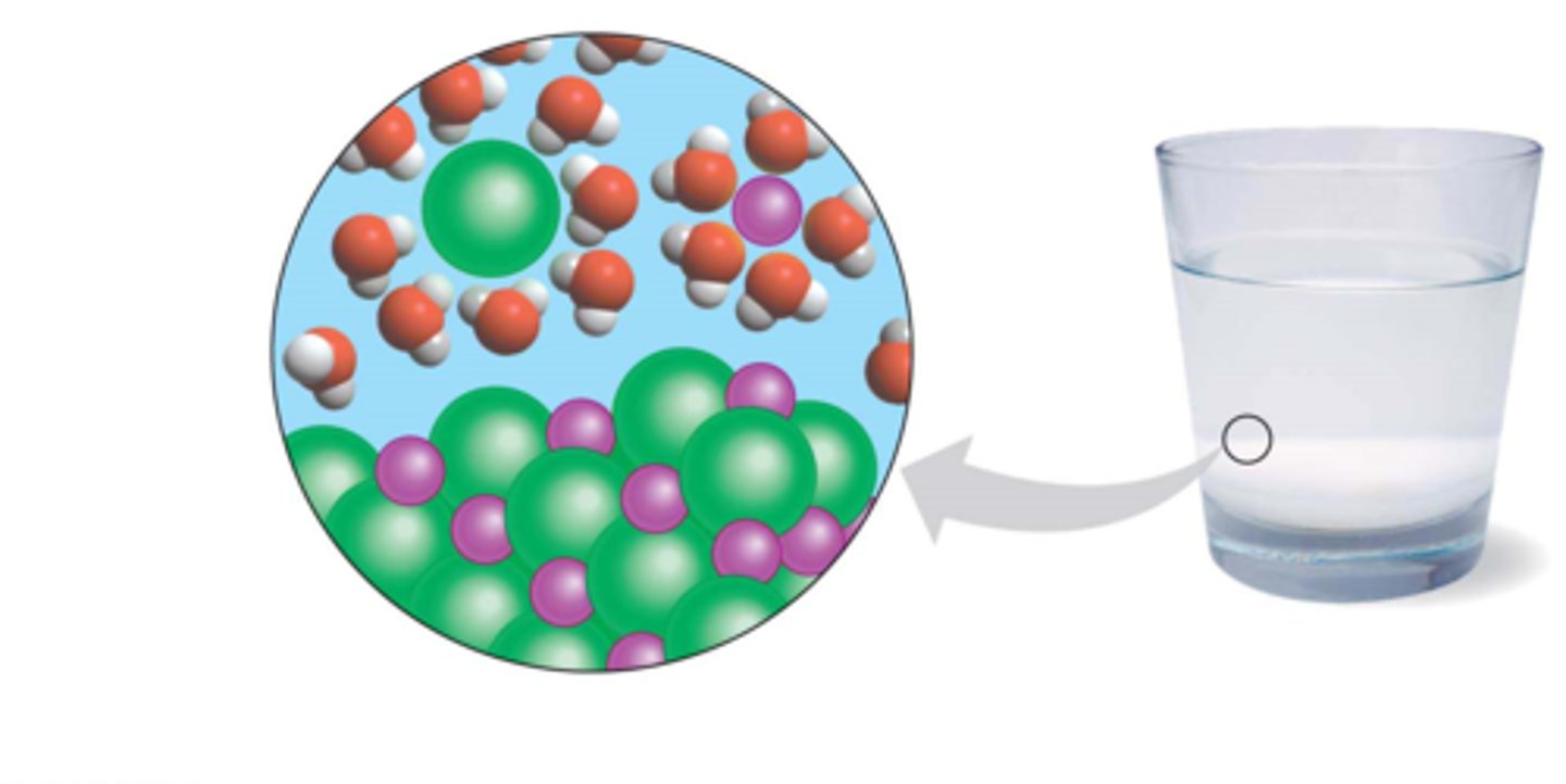 <p>The result is that the sodium and chloride ions ____ in water</p>