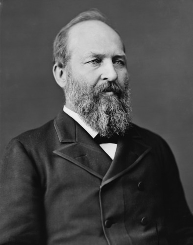 20th president of the US who had ties to reformers and was assassinated by a Stalwart