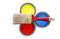 <p>a colored substance used for applying color to a surface, typically composed of pigments suspended in a liquid medium. </p>