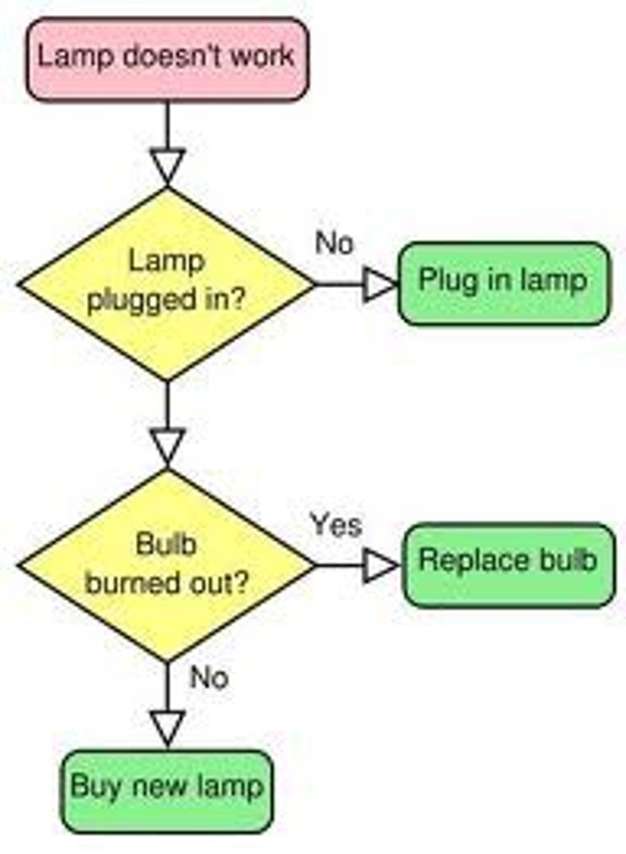 <p>Methodical, logical rule, or procedure that guarantees a solution to a problem; slow process</p>