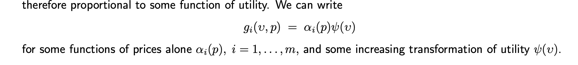 <p>similar to Marshallian where the new demand can be found by scaling income</p><p></p><p>Hicksian: Homogeneous to utility constraint v, so that if you raise the utility constraint then the quantity needed to reach that will also be scaled up by the same factor </p><p>(Duh! But not so obvious when written in math form. In the picture, note that prices are exogenous so it is really a constant that is scaled to phi which denotes utility)</p>