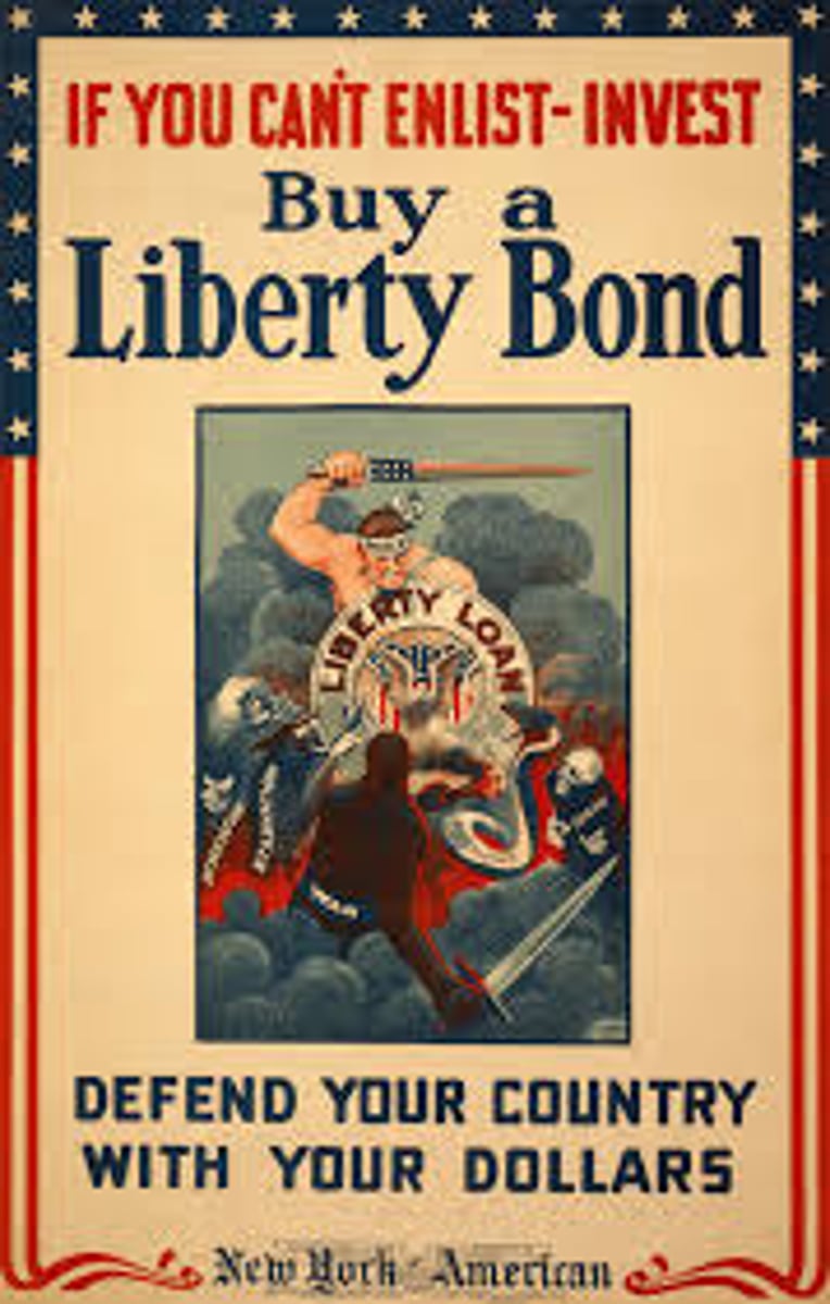 <p>Bonds advertised by the Government to encourage Canadians to give money during the war, with a guaranteed return on investment.</p>