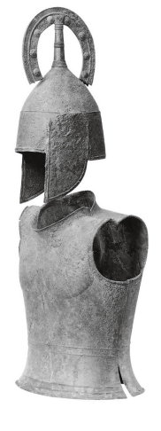 <p>Bronze armor from a “heroic” burial at Argo</p>