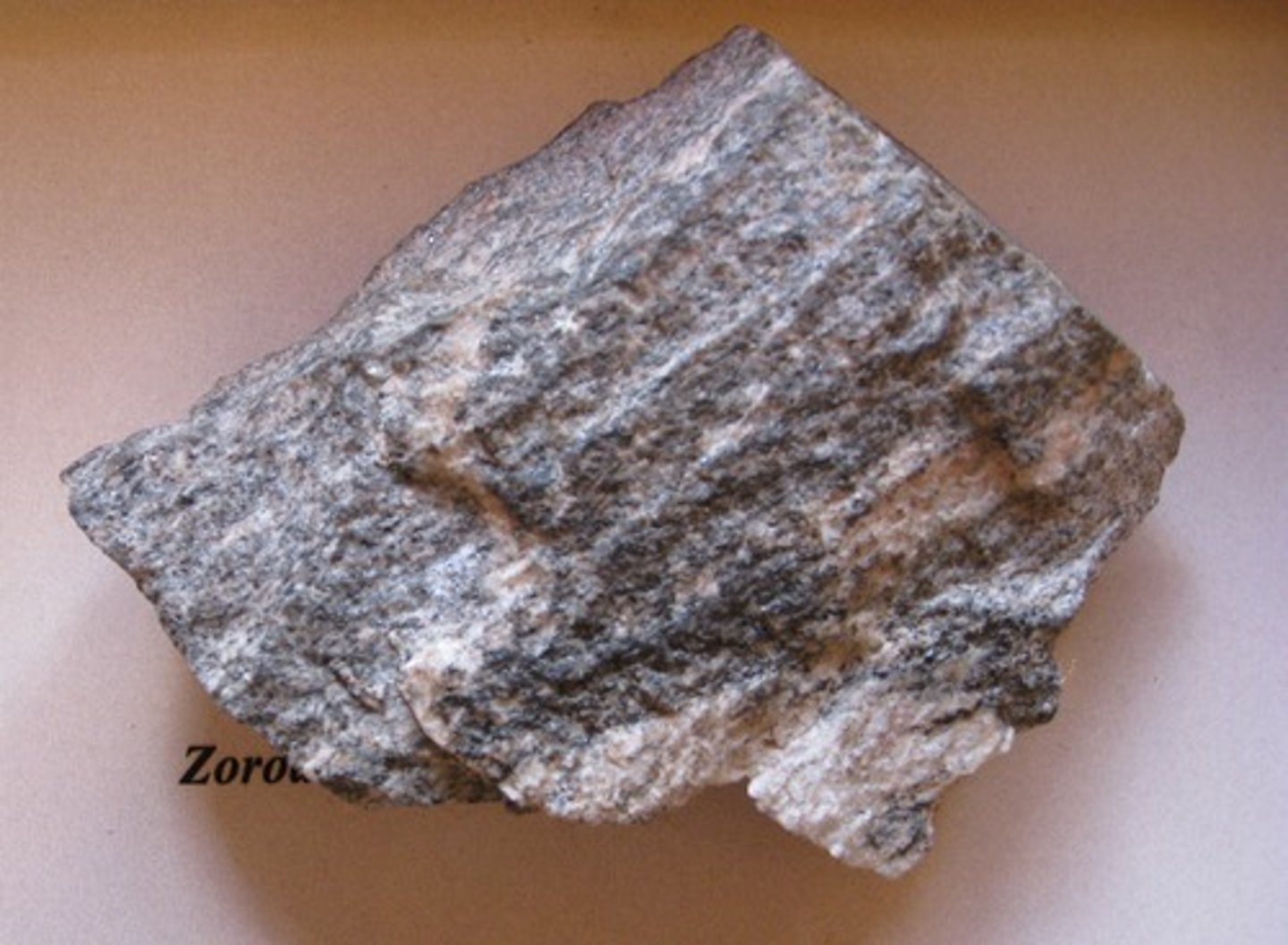 <p>Foliated<br>Intermediate-Grade Metamorphism<br>Protolith: Shale</p>