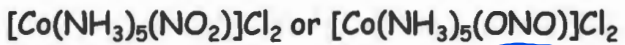 <p>Can attach ligand to metal through different isomers</p><p>Ex: </p>