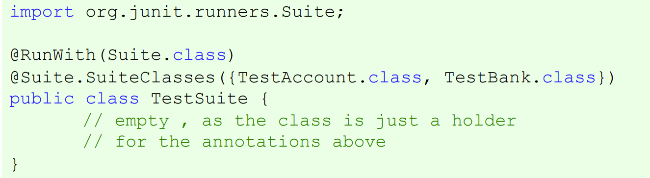 Allow multiple test classes to run as a single batch.