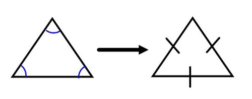 <p>If a triangle is equiangular, then it is equilateral </p>