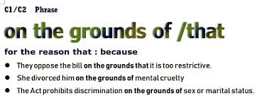 <p>以……..為理由</p>