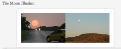The Moon looks up to 50% larger when near the horizon than when it is high in the sky.