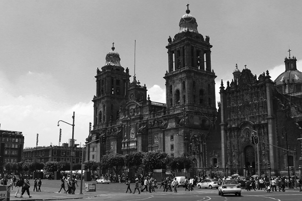 <p><span><span>The image shows a religious structure in Mexico City. Which of the following conclusions can be drawn based on the image?</span></span></p>