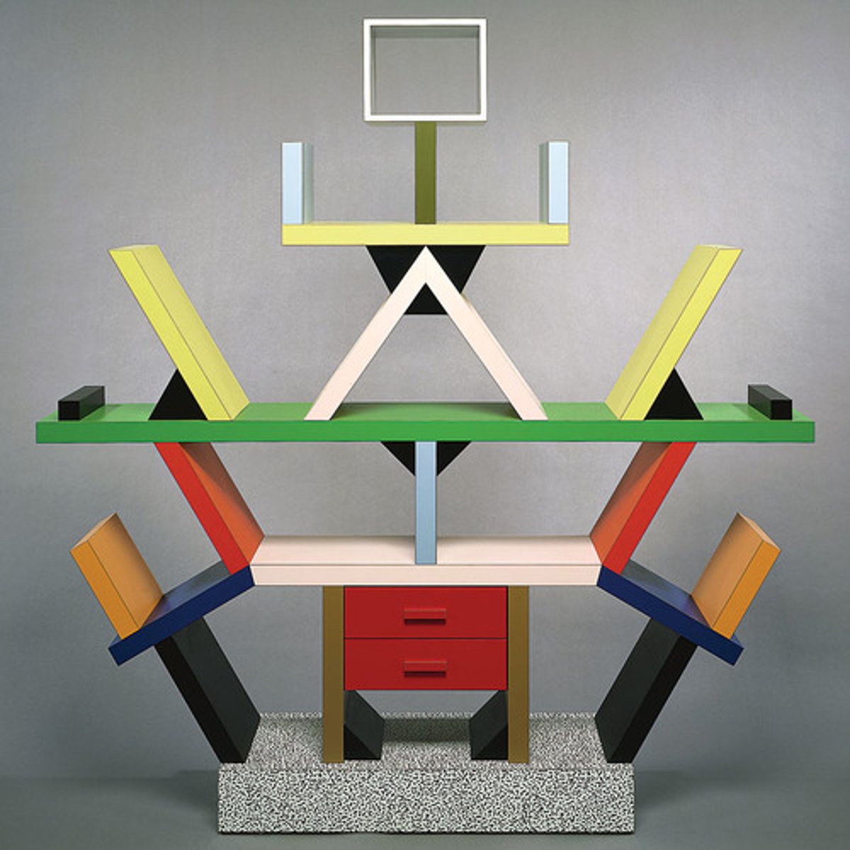 <p>Designed by Ettore Sottsass; Not for function; Memphis group, 1981.</p>