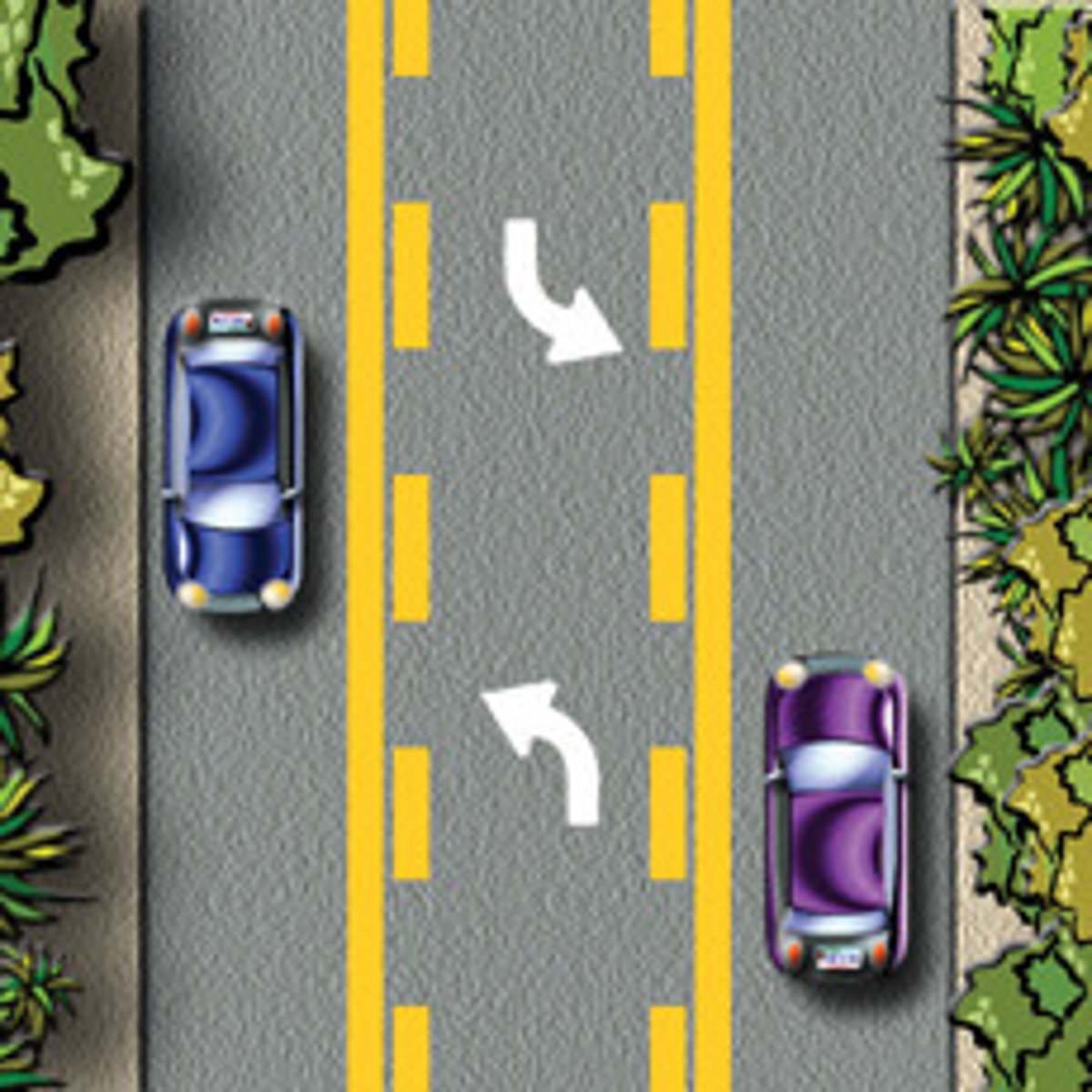 <p>Reserved for making left turns</p>