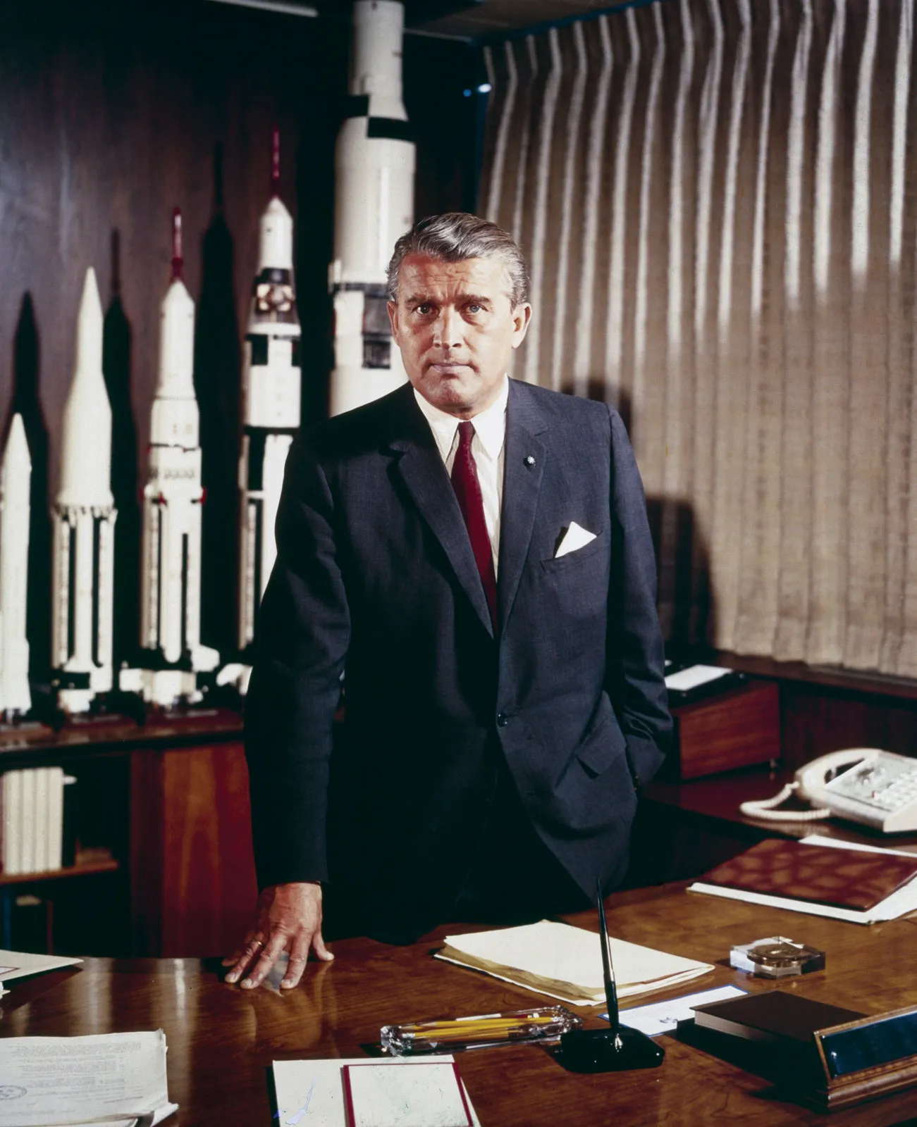 <p>– German rocket scientist who became a key figure in the U.S. space program and development of the Saturn V rocket.</p>