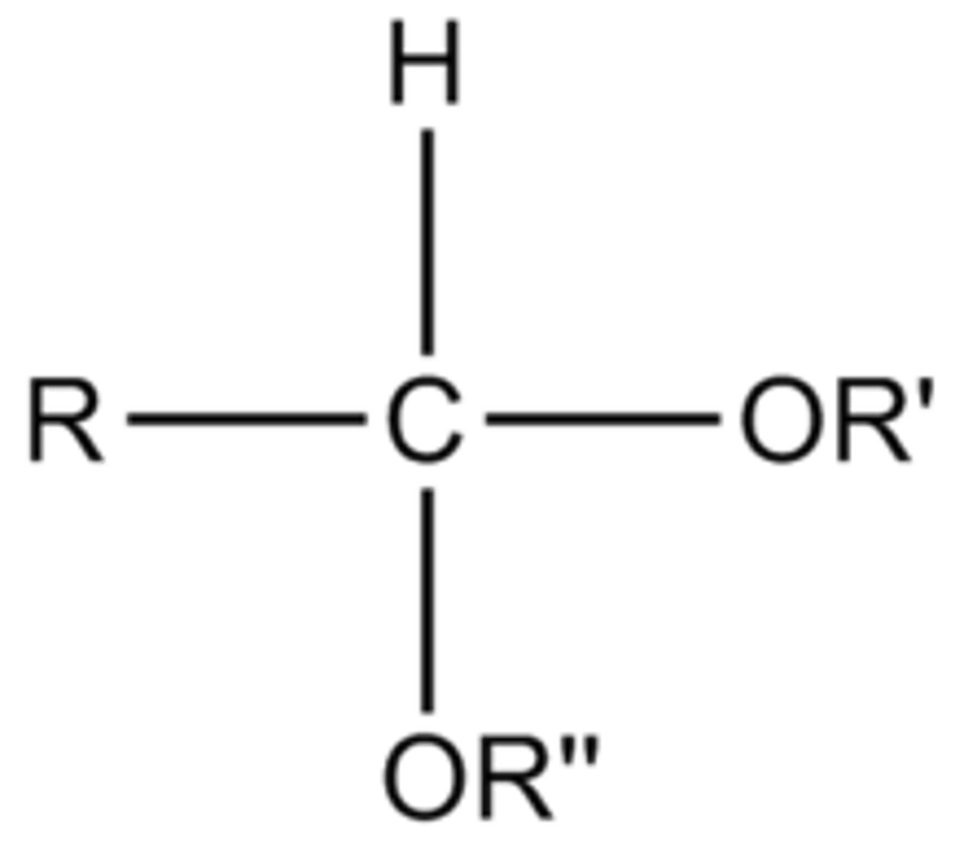 <p>a primary carbon with two -O2 groups and an H atom</p>