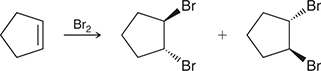 <p>Treating an alkene with this reagent gives anti addition of Br and Br across the alkene.</p><p>(bromination/halogenation)</p>