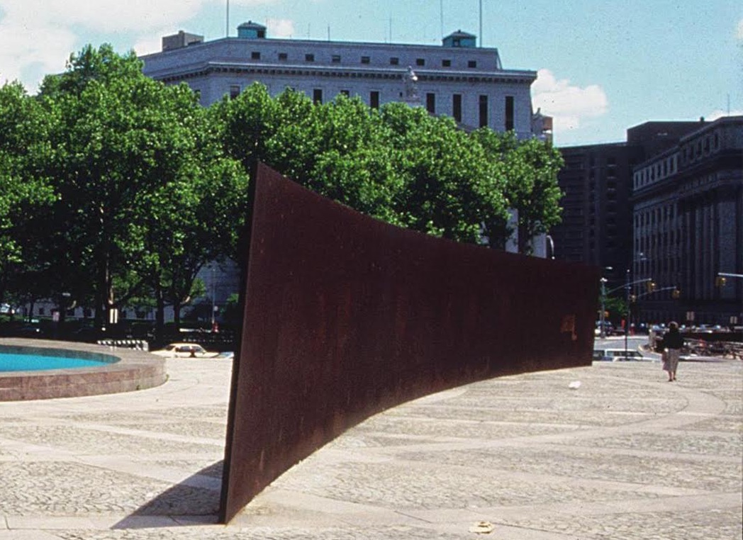 <p>Tilted Arc, 1981, Federal Plaza, New York</p>