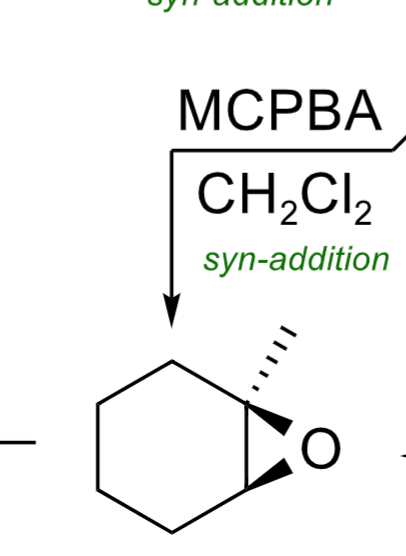 <p>Direct Epoxidation (stereospecific and syn addition)</p>