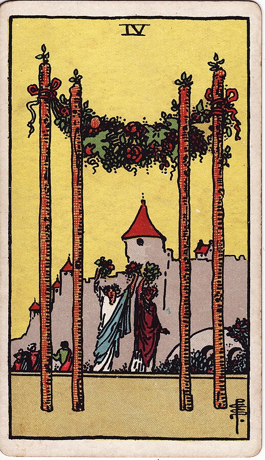 <p>Four of Wands</p>
