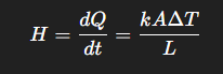 <p>The amount of heat passed per unit length; We use this to find out the rate of heat transfer in a body that is experiencing heat energy </p>
