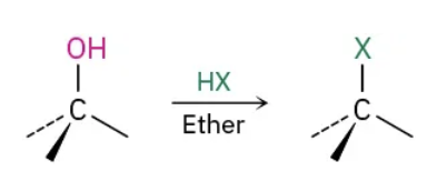 <ul><li><p>reactivity order 3<sup>o </sup>&gt; 2<sup>o</sup> &gt; 1<sup>o</sup></p></li></ul><p></p>