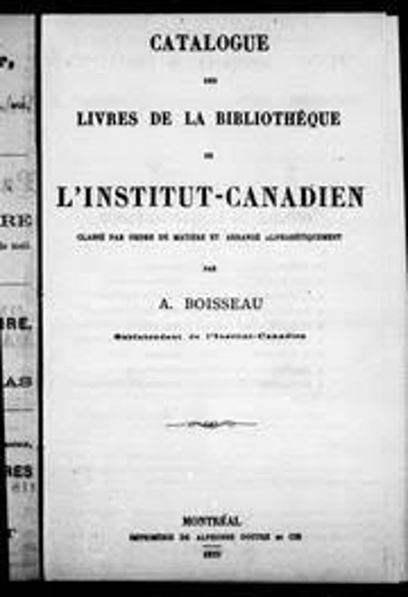 <p>An organization in Montreal that promoted liberal ideas. They were shut down by The Catholic Church</p>