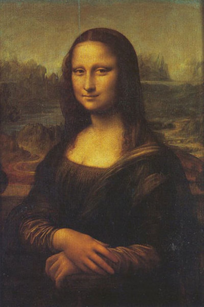 <p>Artist: Leonardo Da Vinci</p><p>Title: Mona Lisa</p><p>Date: c. 1503-1519</p><p>Medium: Oil on wood panel</p><p>Dimensions: 77 cm × 53 cm </p><p>Location: Louvre Museum, Paris </p>