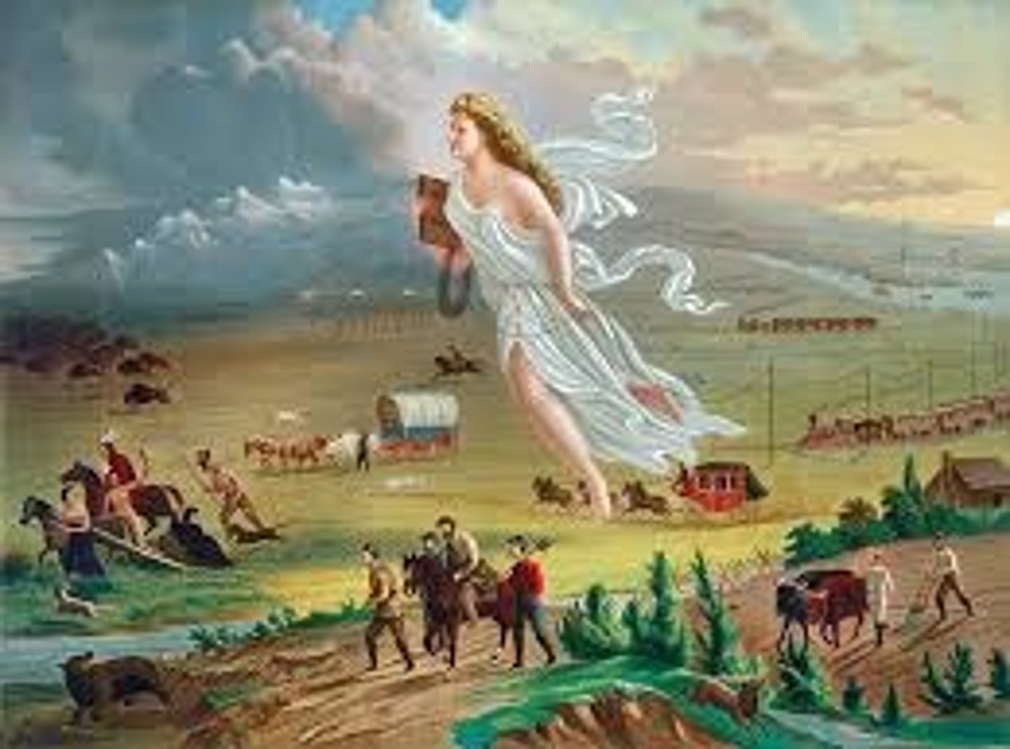 <p>the belief that defended American expansion to the Pacific Ocean saying that it was necessary and destined. (1845)</p>