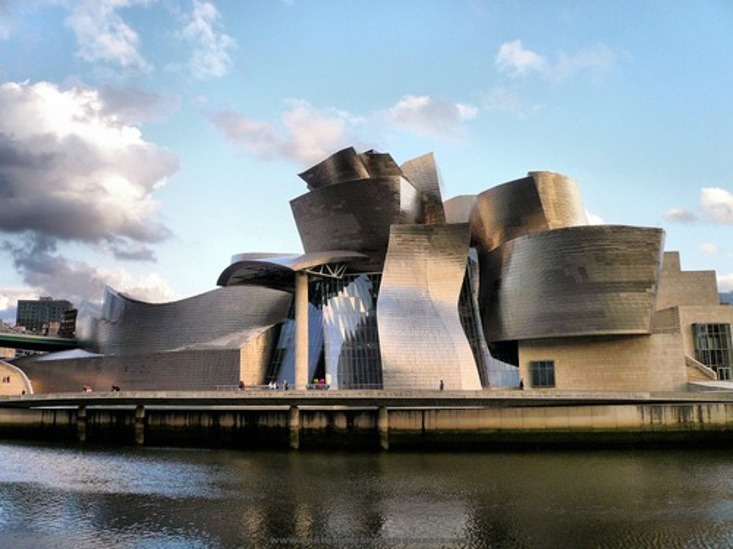 <p>who built the Guggenheim Museum in Bilbao(shown here), the Experience Music Project in seatle, the Gehry House, and the George Ohr Museum in Biloxi, Mississippi; opened his own firm at age 33; furniture design; graduate school at Harvard (urban planning), born in Canada</p>