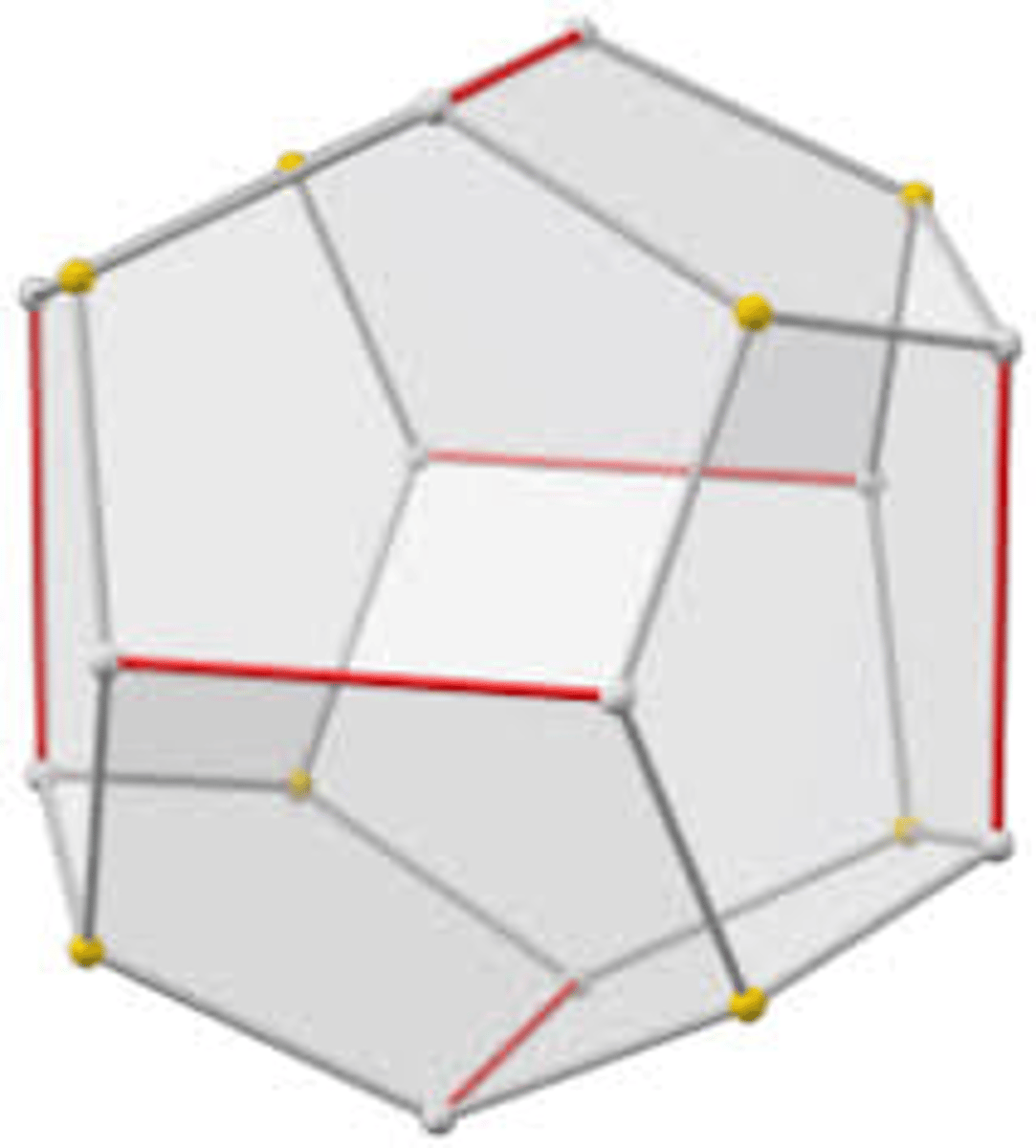 <p>A mineral shaped like pyrite (5 side polygonal faces)</p><p>(pyrite)</p>