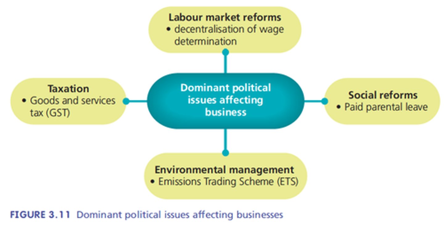 <p>Government policies have a considerable impact on the business environment.</p>