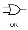 <p>True if one or more inputs are true</p><p>→ Denoted with a (+) between inputs</p>