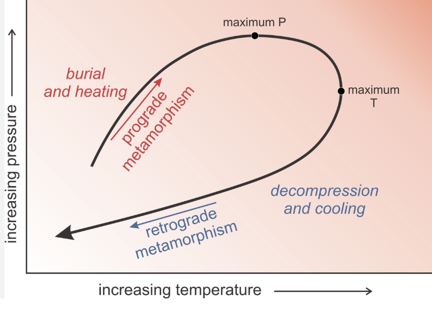 <p><span><mark data-color="#ffffff" style="background-color: #ffffff; color: inherit">The geological process where high-temperature metamorphic rocks change into low-temperature rocks.</mark> This occurs when metamorphic rocks are subjected to decreasing temperatures and pressures, often during uplift or cooling after burial.</span></p>