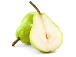 <p>Una pera </p><p>Una pera es ovalada y verde, pero save como una manzana.</p>