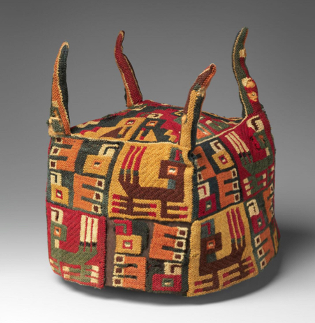 <p>Wari or Tiwanaku, Four-cornered hat</p>