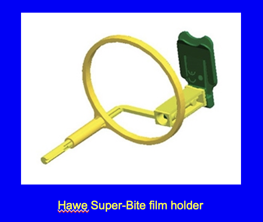 <ul><li><p>a film holder</p></li><li><p>Hawe Super-Bite usually used</p></li></ul><p></p>