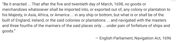 <p>One direct long-term effect of the Navigation Act was that it</p>