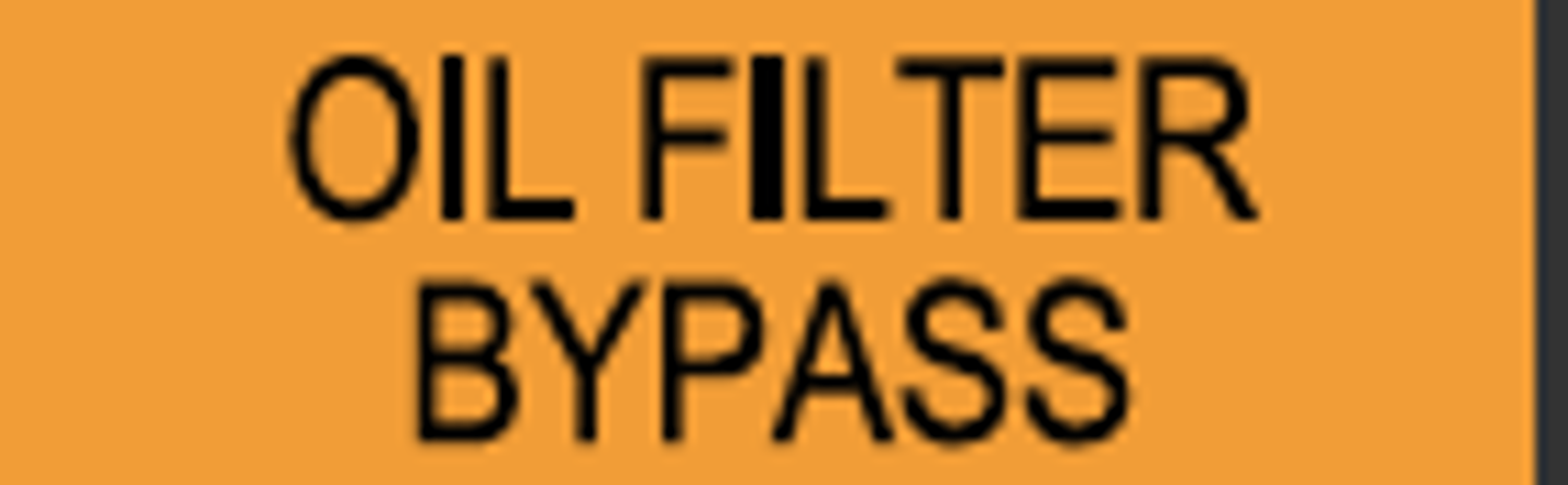 <p>Impending bypass of oil supply filter</p>