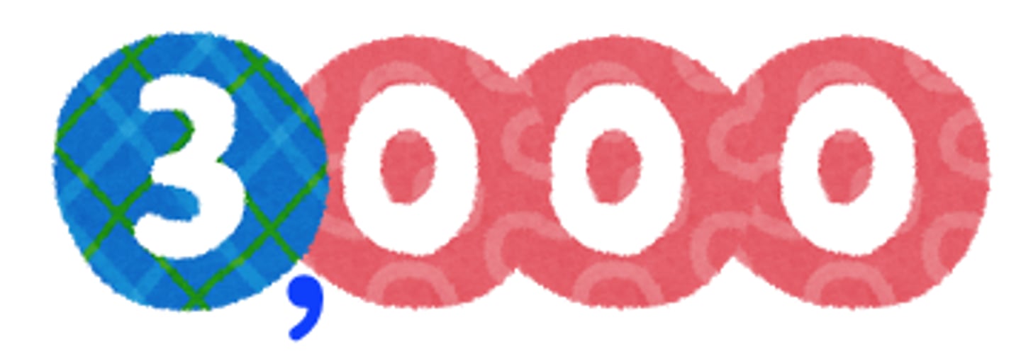 <p>三千 (さんぜん)</p>