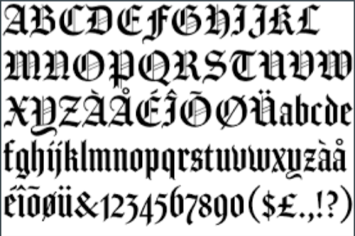 What are the characteristic of Textura type?