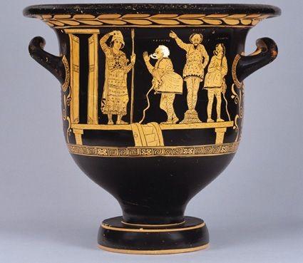 <p>Who is shown in this pot</p>