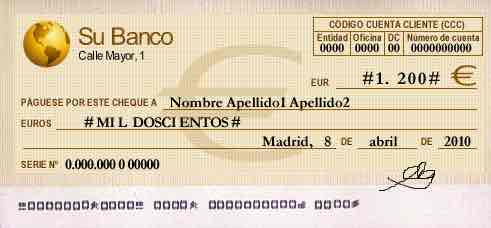 <p>Cheque </p>