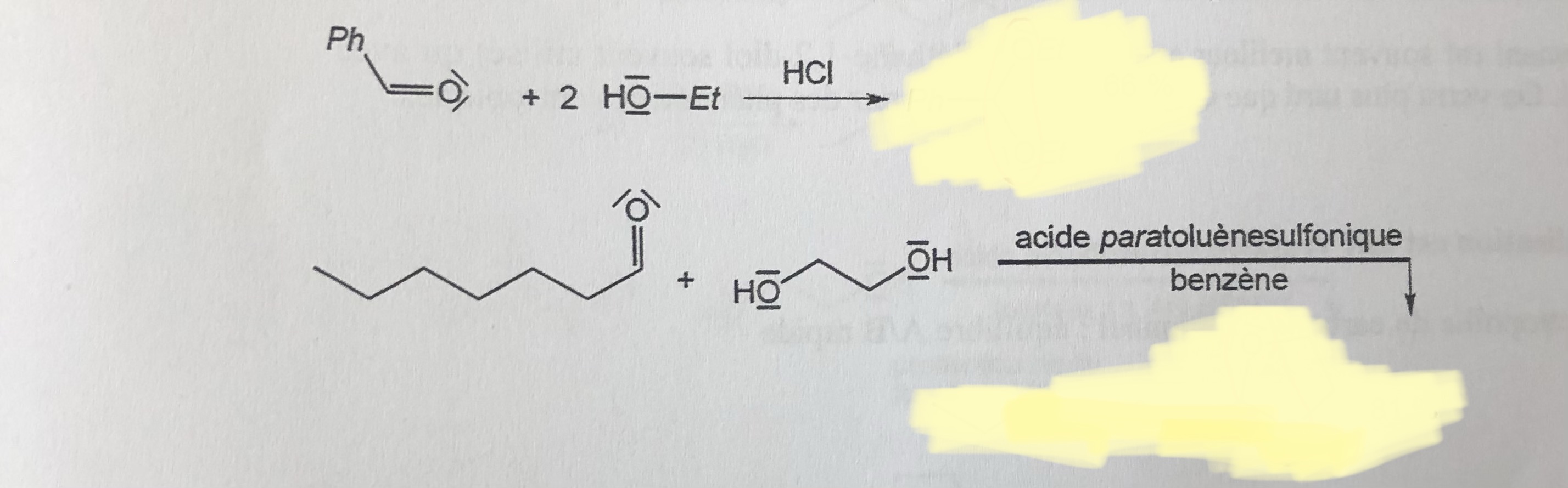 <p>Donner les produits de cette réaction ainsi que la formule topologique de l’acide paratoluènesulfonique</p>