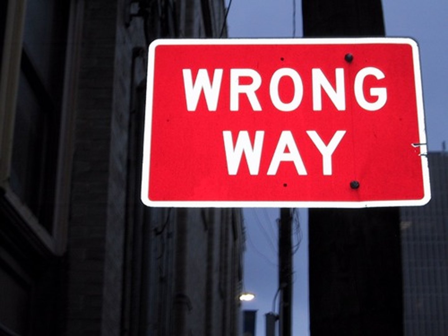 <p>to be wrong</p>