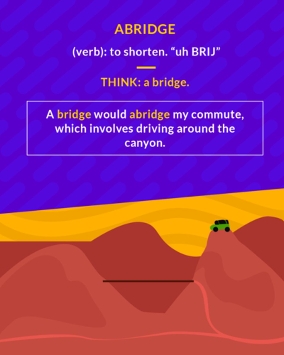 <p>(v.) to shorten</p>