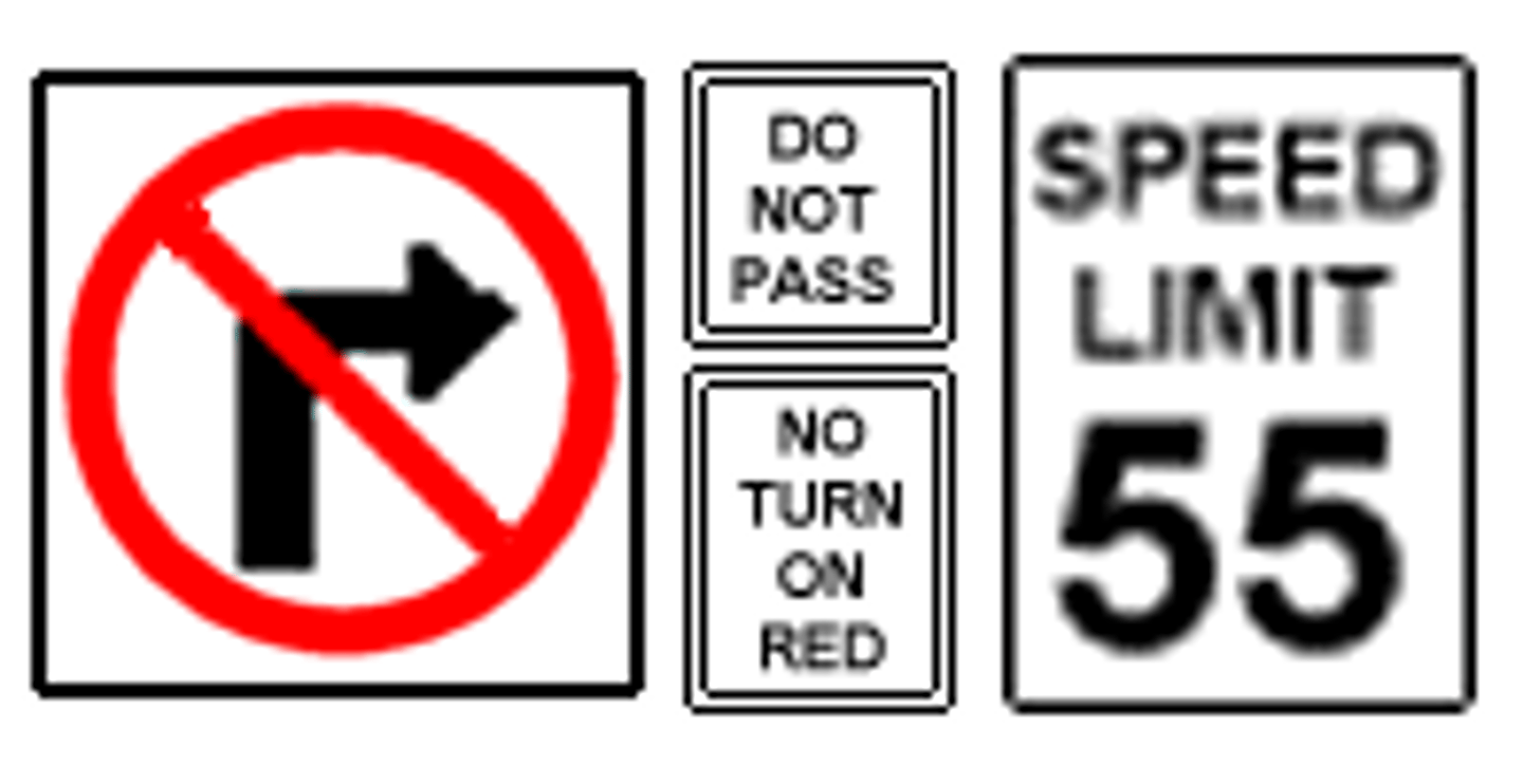 <p>White rectangles with black letters/symbols or red letters or symbols with different shapes</p>