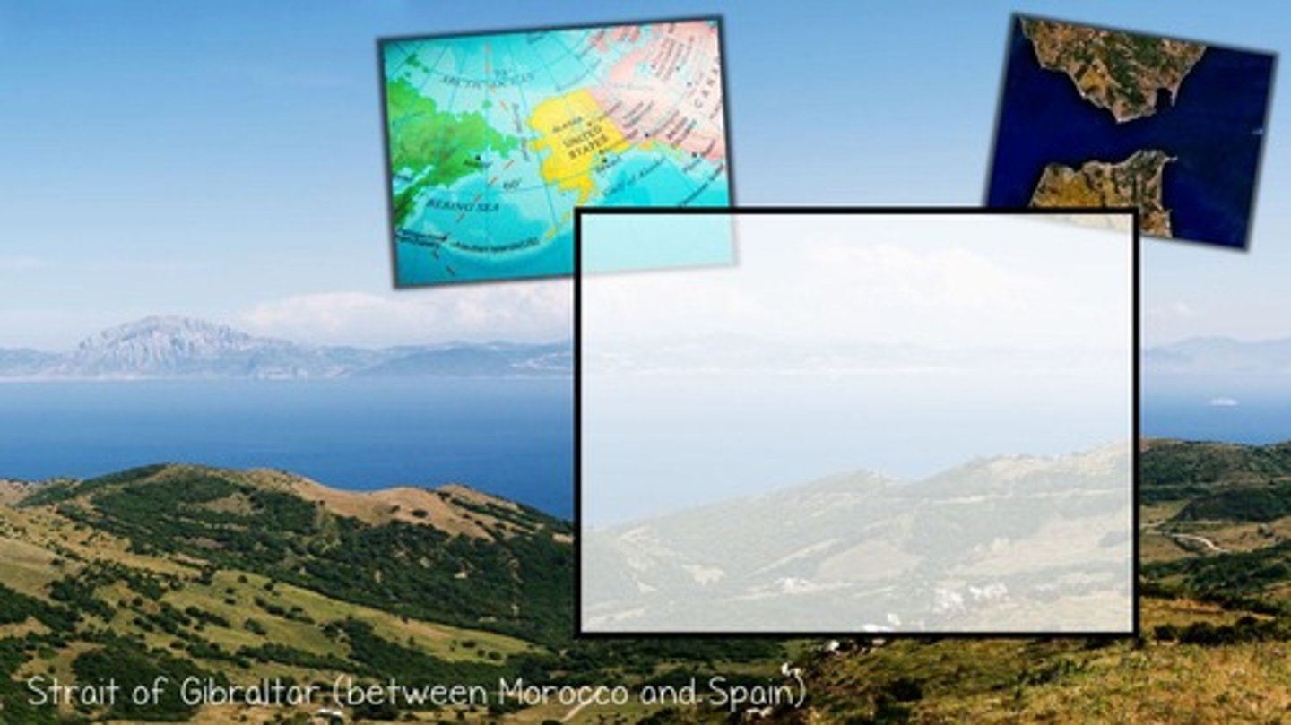 <p>A narrow body of water connecting two larger bodies of water.</p>