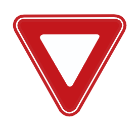 <p>What does this sign indicate (by Shape)?</p>